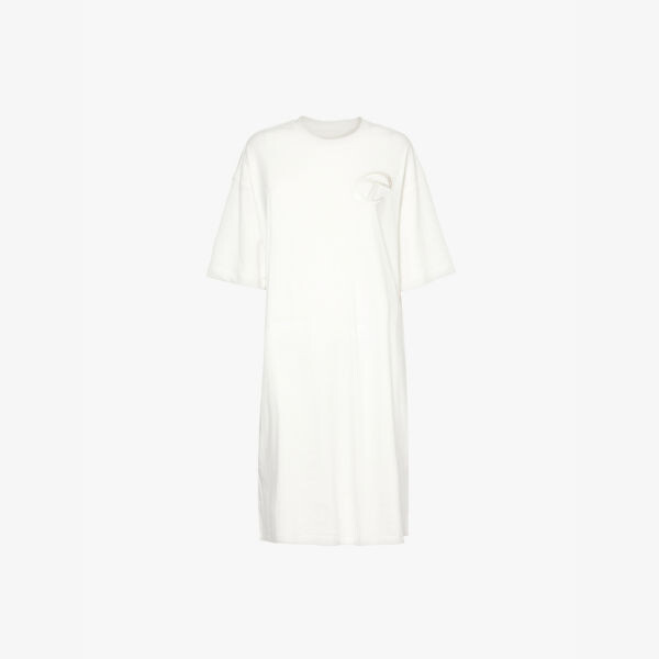

Футболка Tall t с короткими рукавами из хлопкового джерси Telfar, белый