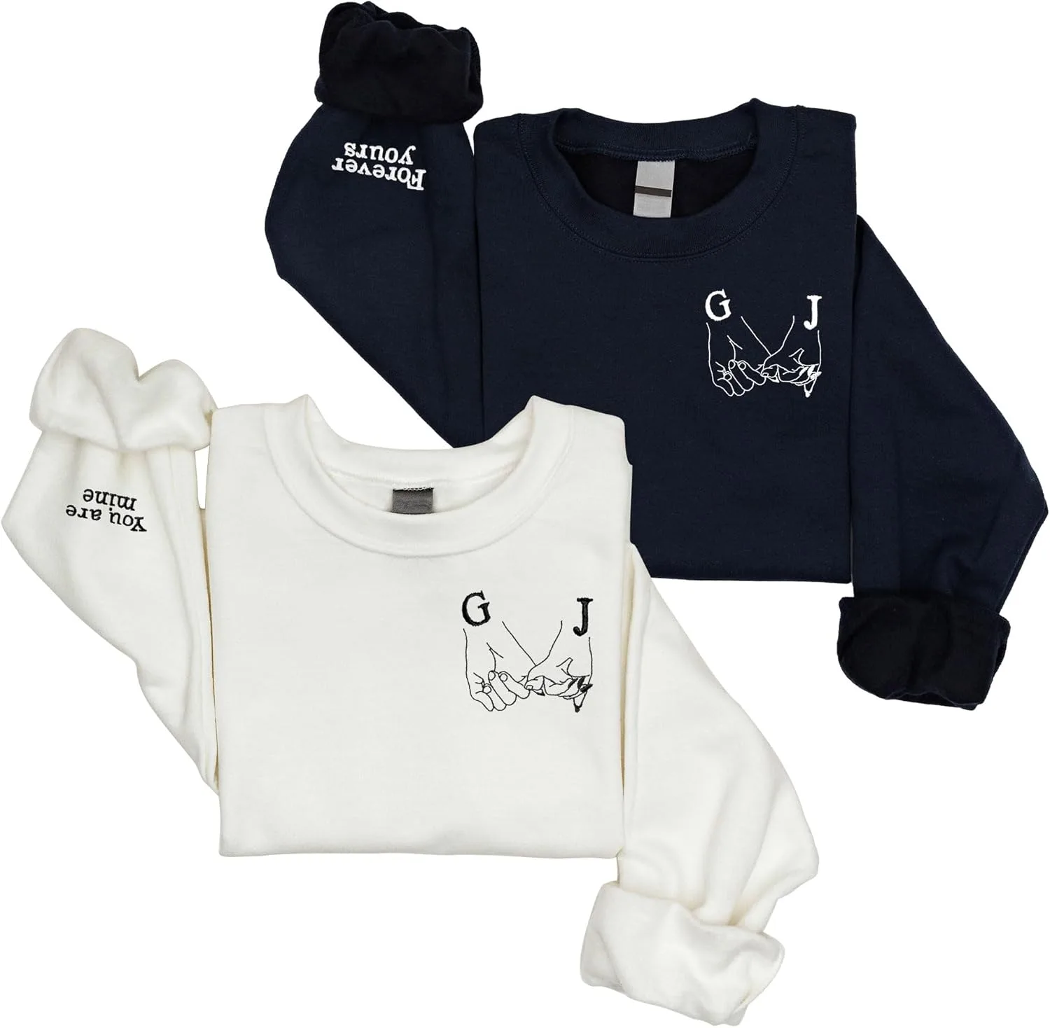 

GodLover кастомная пара вышитых свитшотов, персонализированные худи