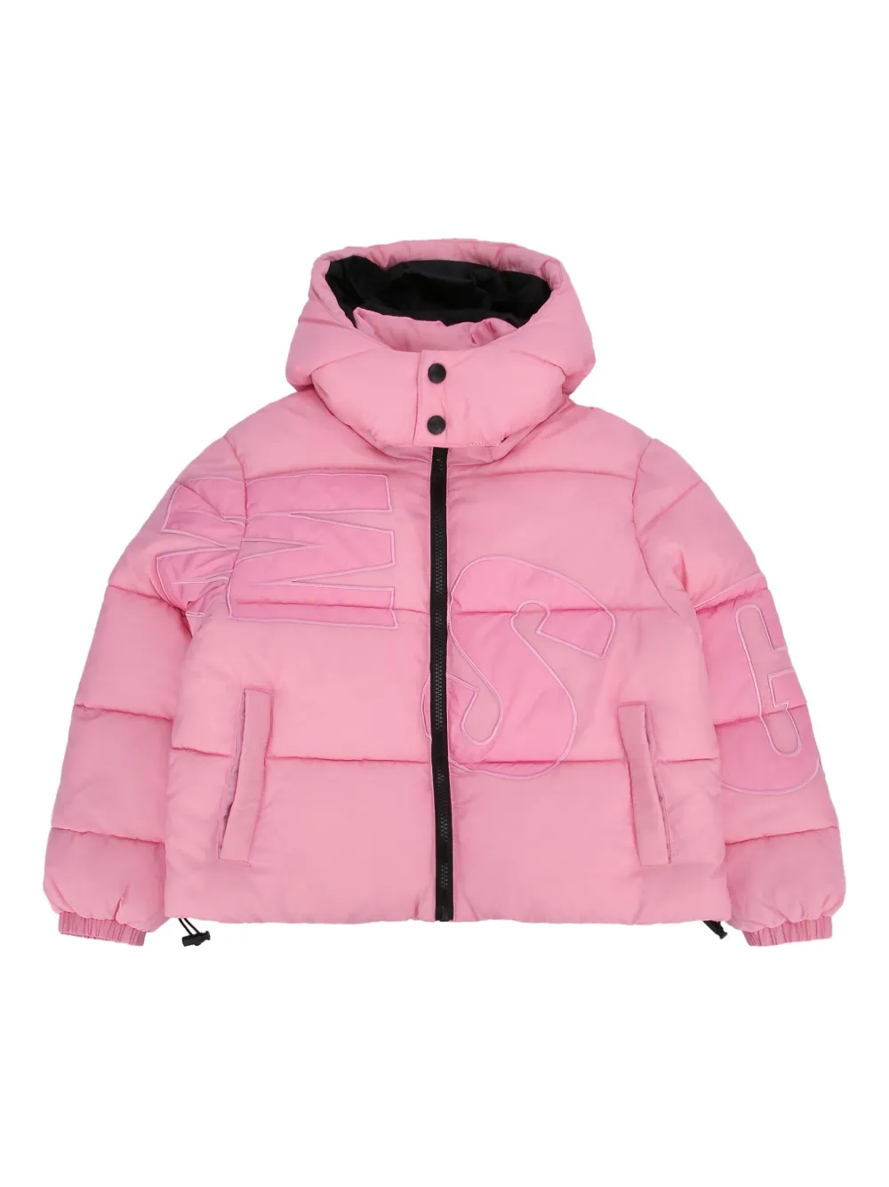 

Пуховик с монограммой MSGM Kids, розовый