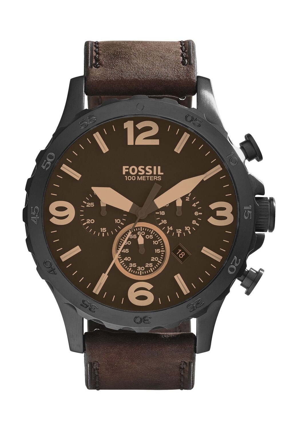 

Мужской хронограф Nate JR1487 FOSSIL, коричневый