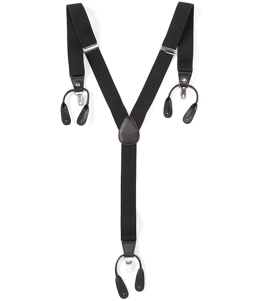 

Подтяжки Roundtree & Yorke с узором «елочка», черный