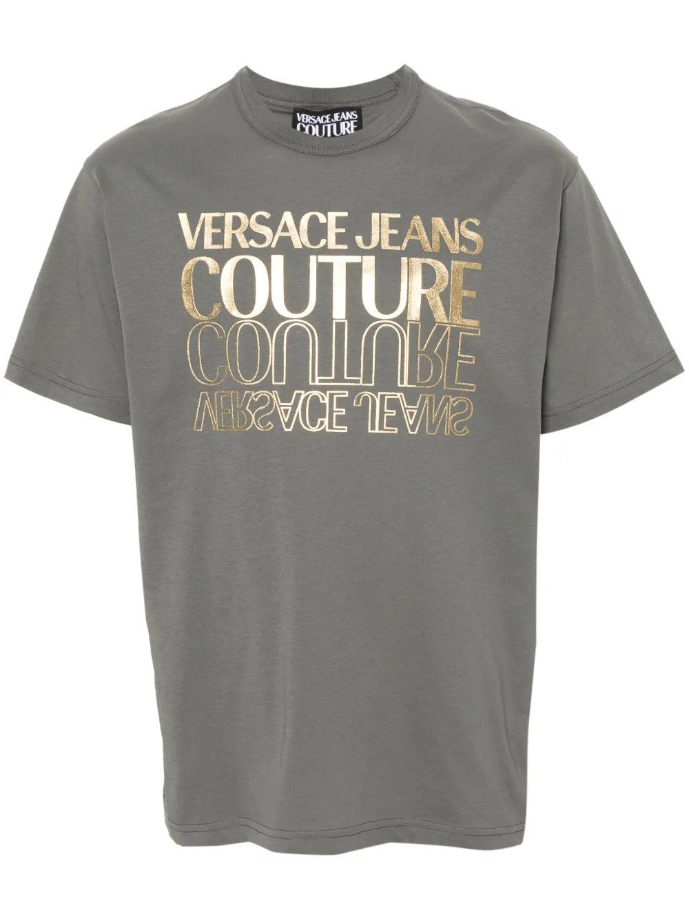 

Футболка с логотипом Versace Jeans Couture, серый