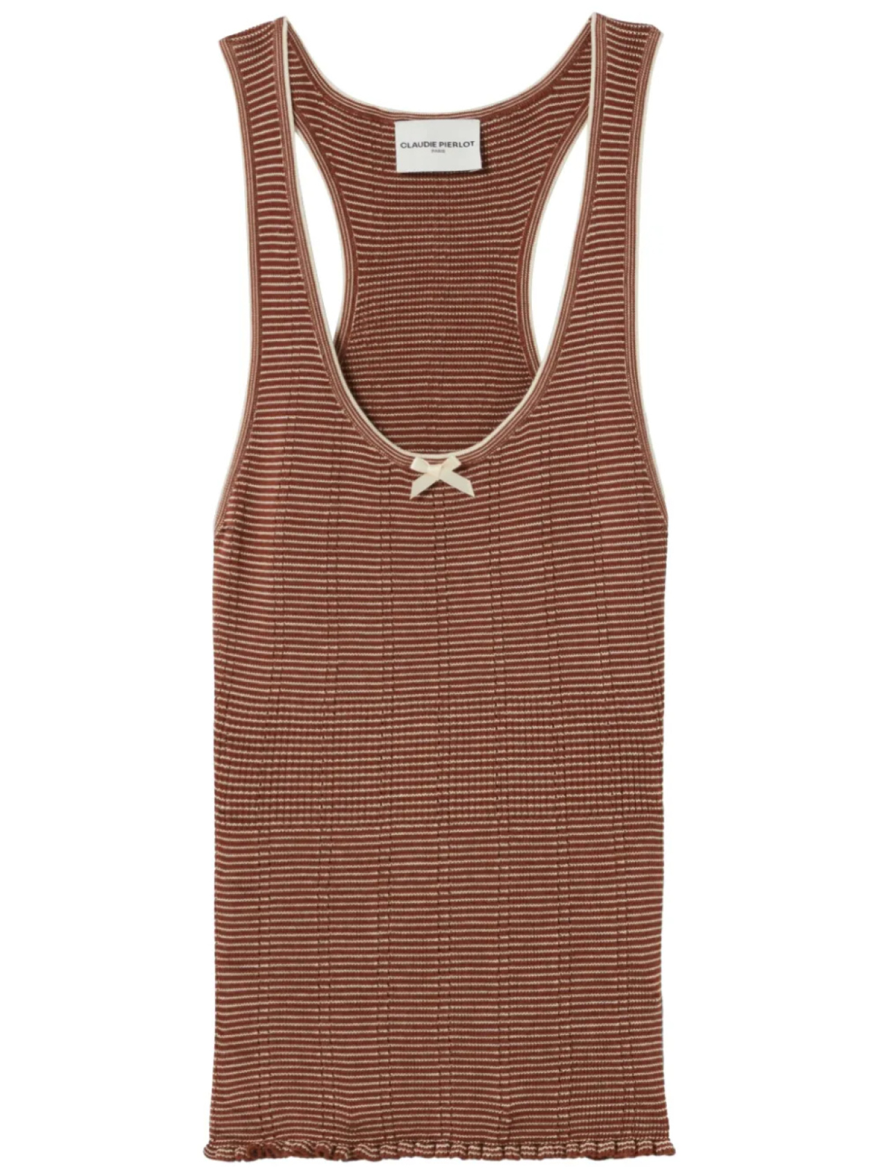 

Claudie Pierlot трикотажный топ без рукавов, коричневый