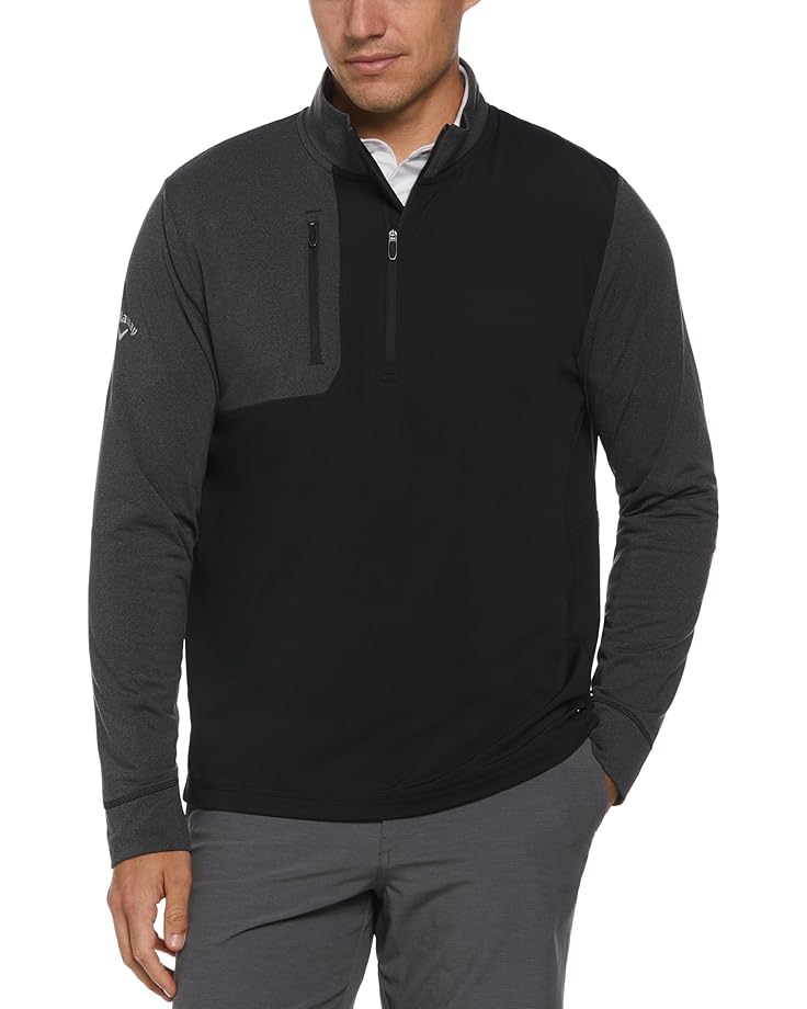 

Пуловер Callaway Aquapel Mixed Media 1/4 Zip Pullover, цвет Black Heather
