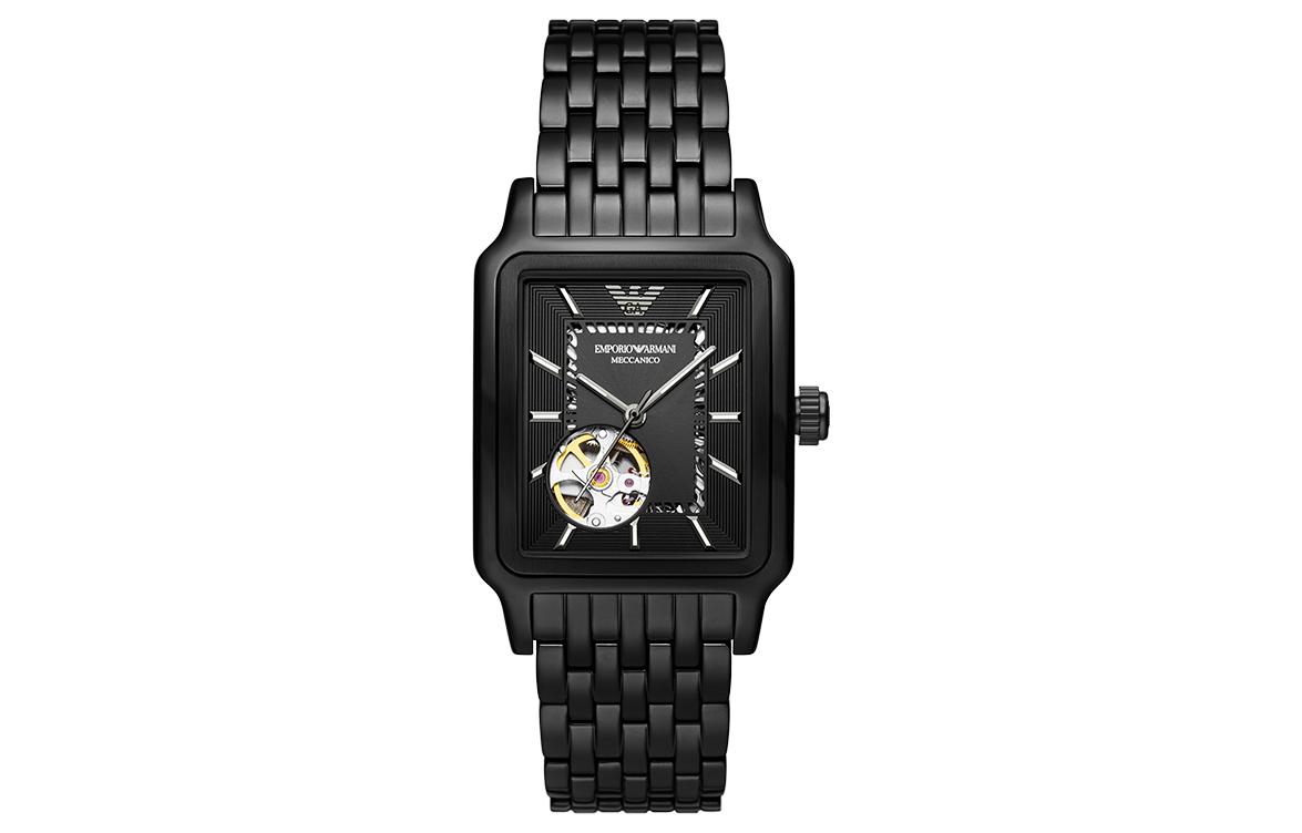 

EMPORIO ARMANI Часы Wrist Watch Automatic Mechanical Movement Stainless Steel Strap Black Dial Men's, Black Dial