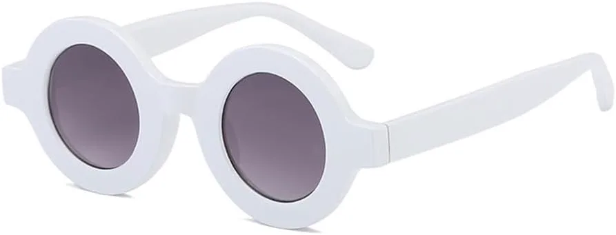 

Солнцезащитные очки UV400 - маленькая круглая оправа, цвет "гелевая" (для женщин и мужчин), для бега и занятий спортом на открытом воздухе UYPTK, White Grey