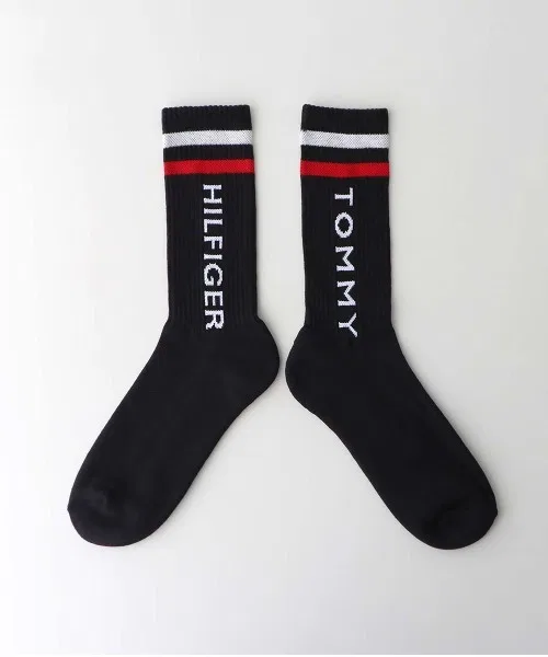 [Комплект из 3 пар] Мужские и женские ребристые носки TOMMY HILFIGER из органического хлопка с вертикальным логотипом и махровой подошвой 92554050 — фото 2