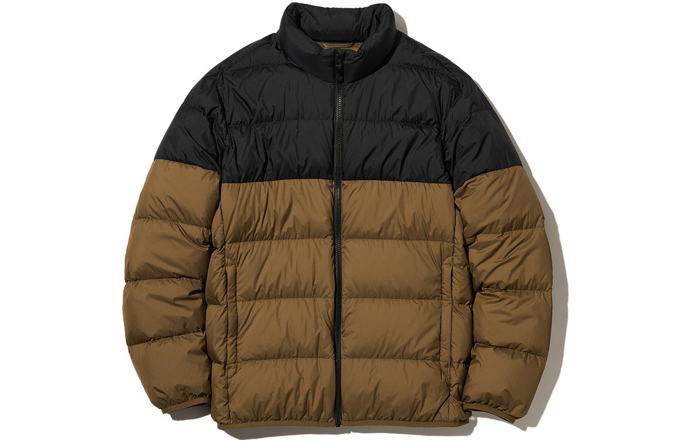 UNIQLO Мужская пуховая куртка светло-коричневого цвета, Light Umber — фото 3