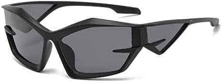 

Винтажные солнцезащитные очки для женщин, прямоугольные очки в стиле панк, мужские солнцезащитные очки в стиле стимпанк, женские очки с защитой от УФ-излучения UV400 MTZJH, Black