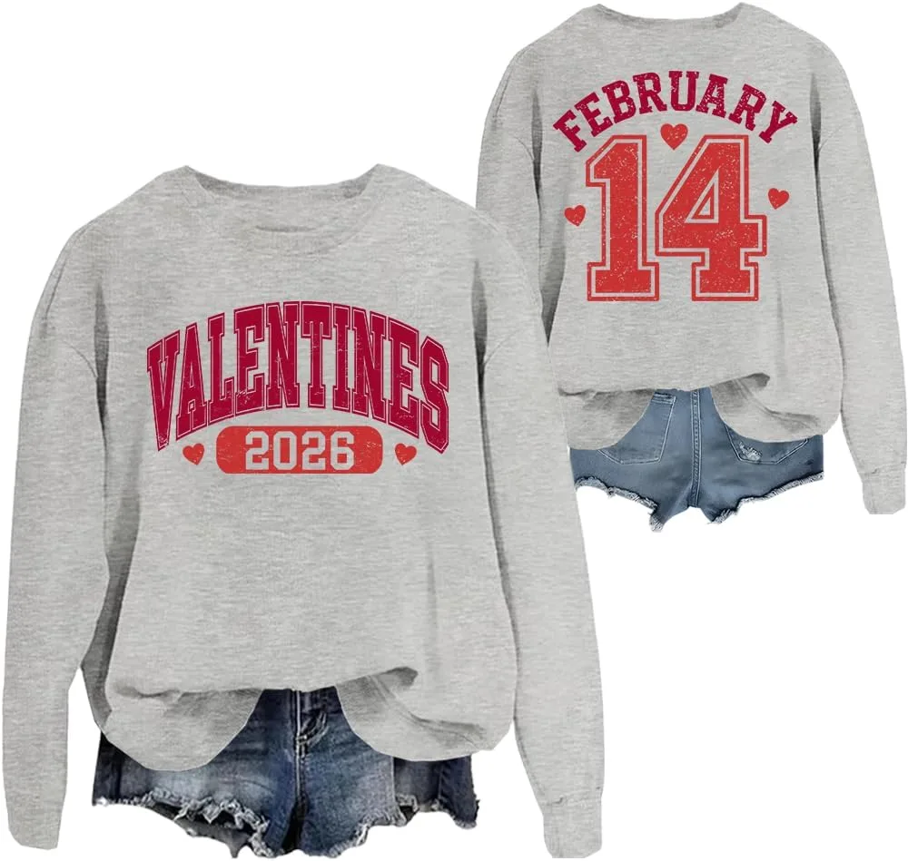 

Толстовка Valentine's Day 2026 с принтом Love Hearts woati