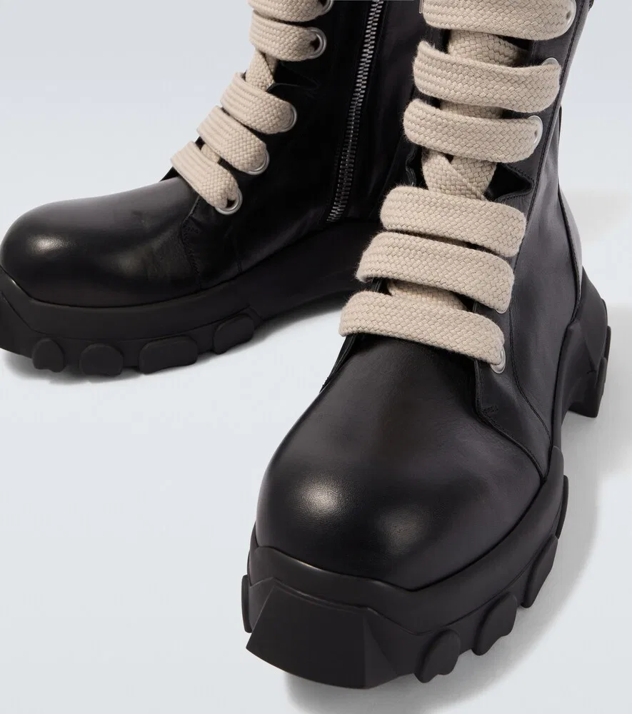 Армейские кожаные боевые ботинки Jumbolace Rick Owens, черный — фото 3
