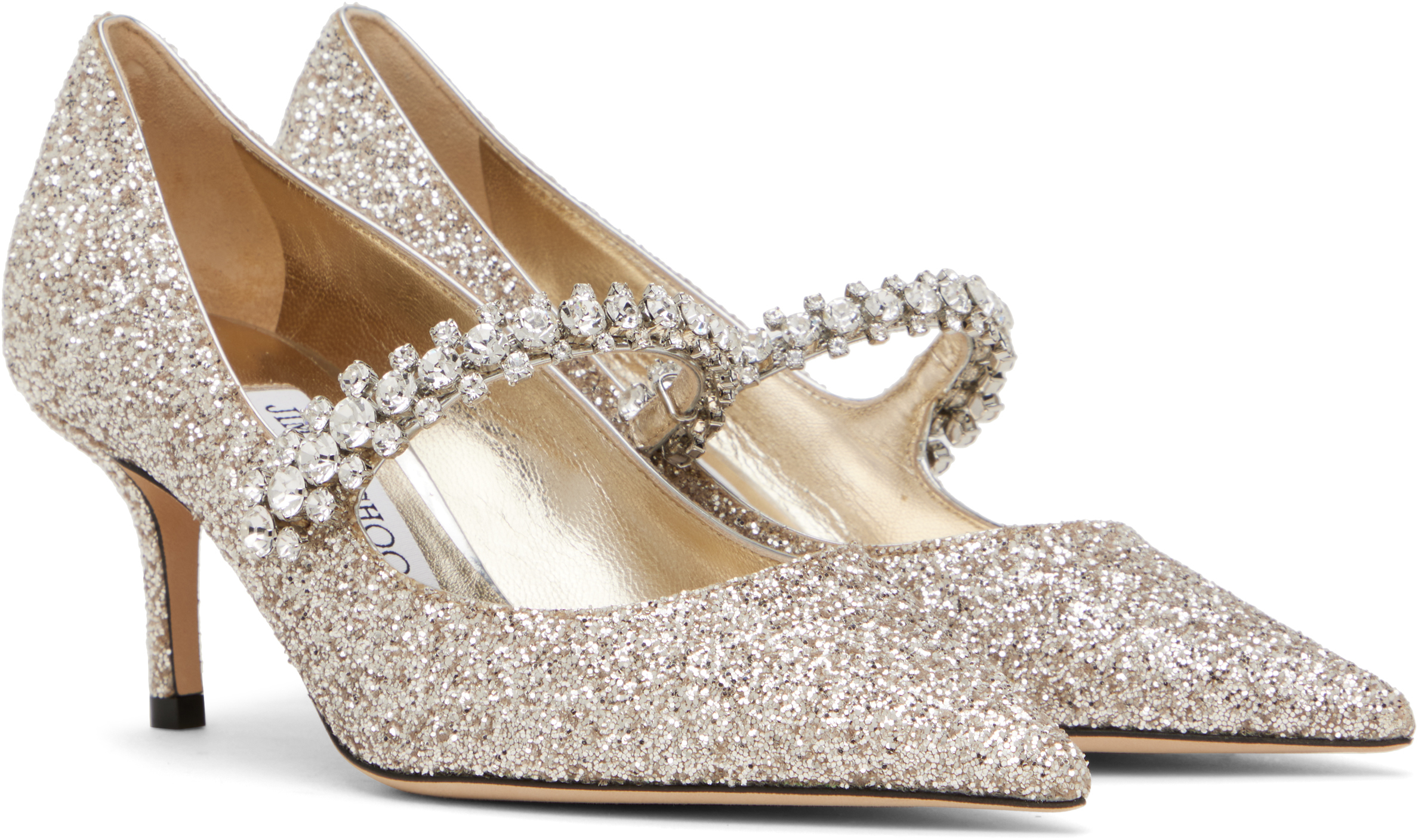 Золотые туфли Bing Pump 65 на каблуке Jimmy Choo — фото 4