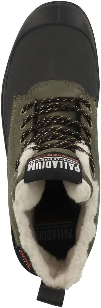 Ботинки Palladium Unisex Pampa Duck Wl WP+ до щиколотки, оливковый — фото 2