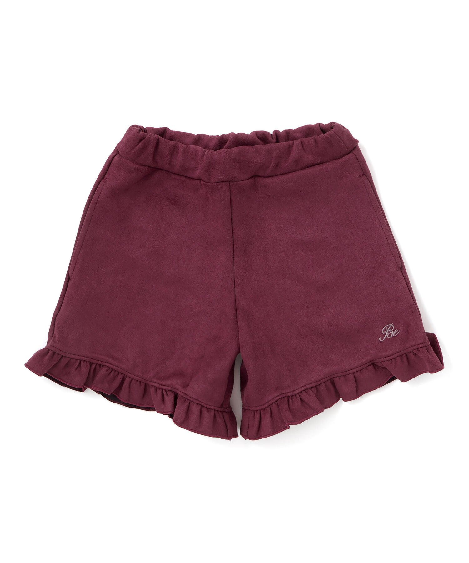 Замшевые шорты с оборками (90-150 см) BeBe, Bordeaux