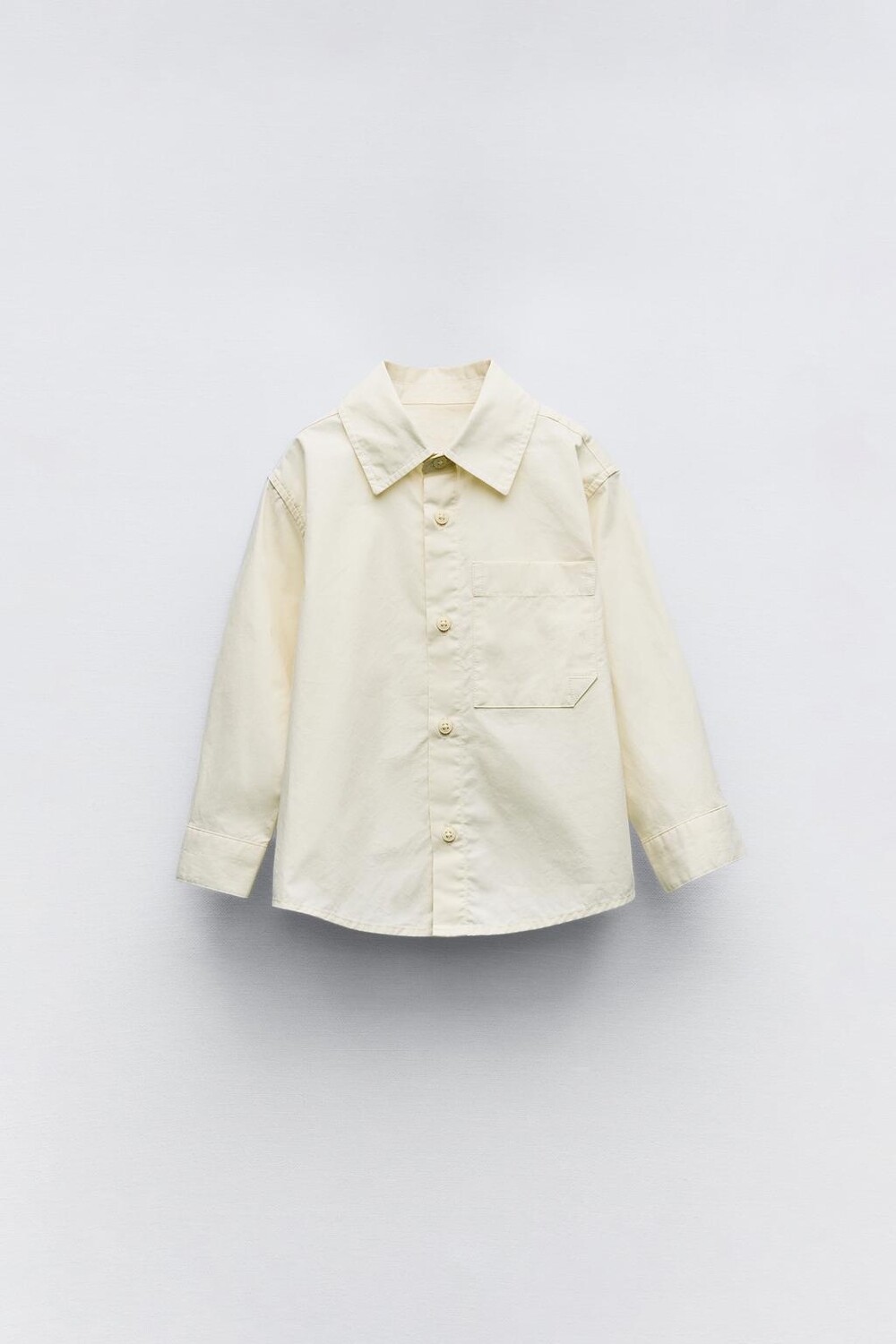 

Рубашка с карманной деталью ZARA, экрю