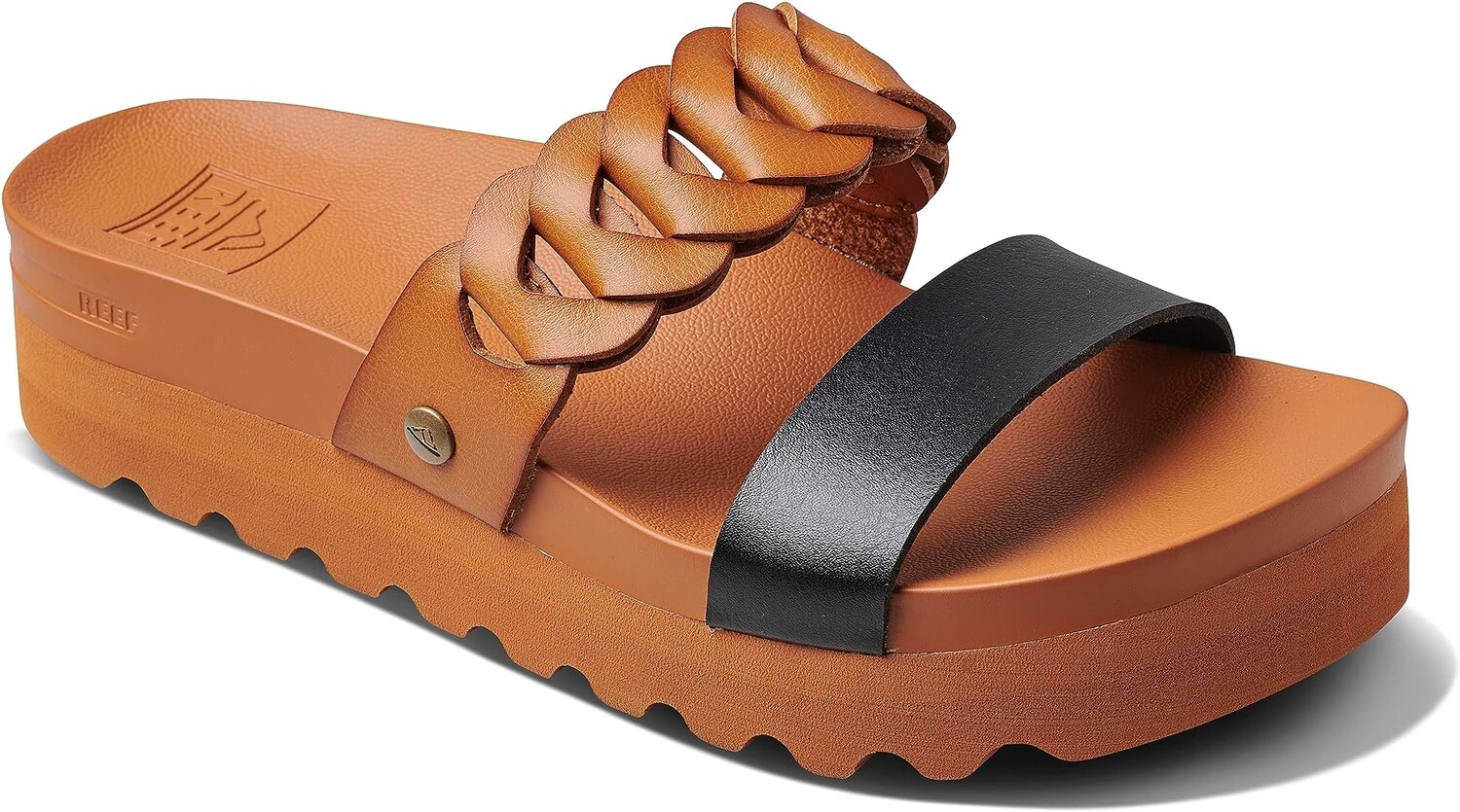 

Шлепанцы Cushion Vista Hi Twist Reef, цвет Cognac Black
