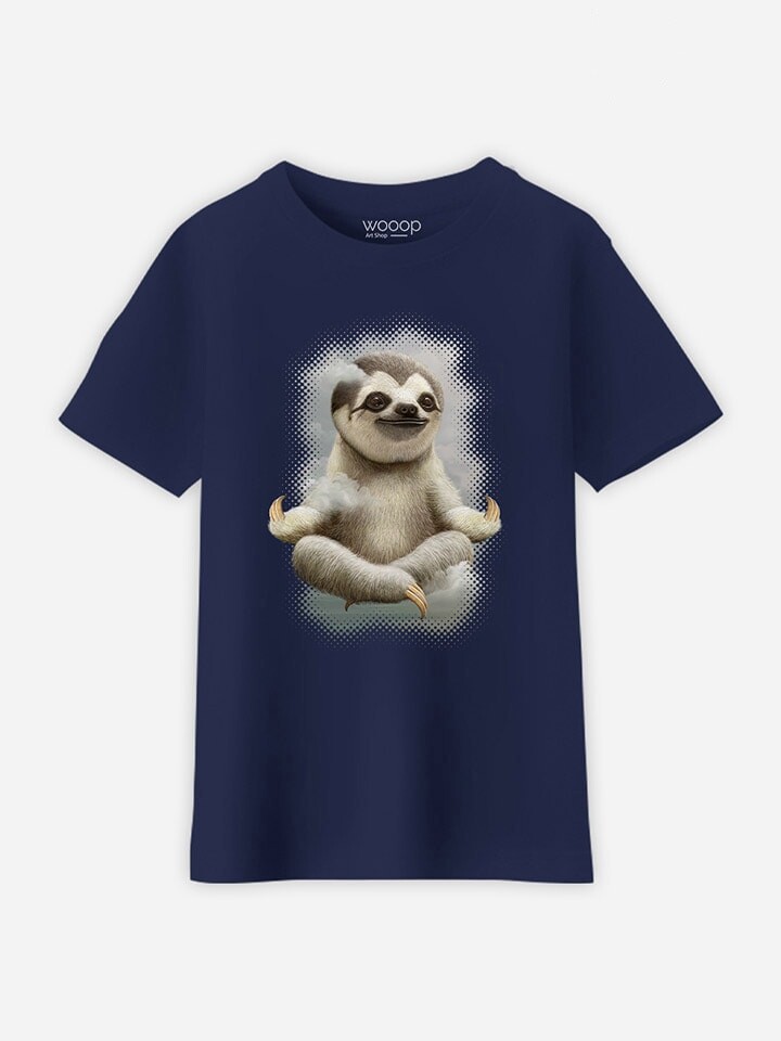 

Футболка WOOOP Sloth Meditate, темно-синий