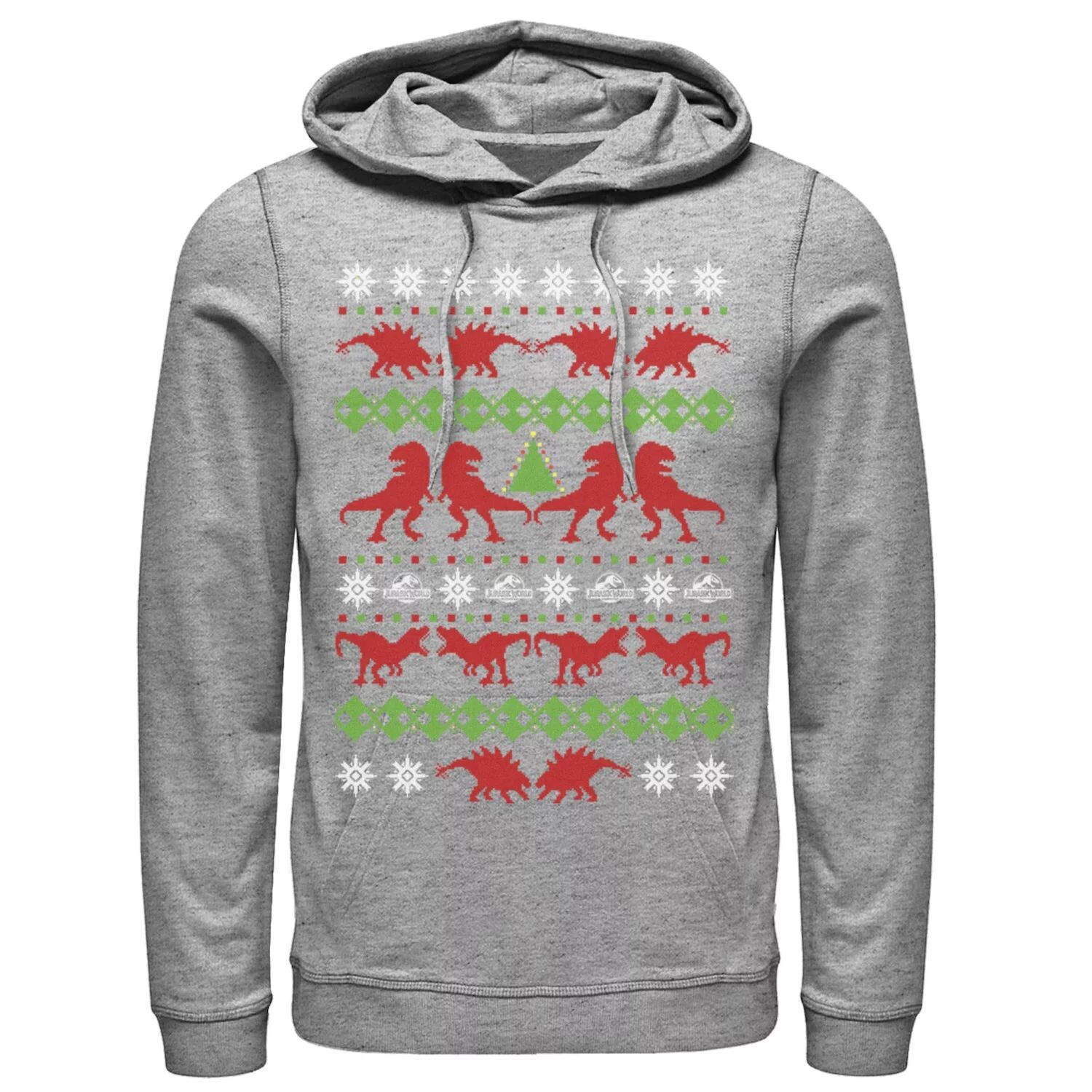 

Мужской свитер с рисунком Jurassic World Dino Ugly Holiday, пуловер, толстовка с рисунком Licensed Character