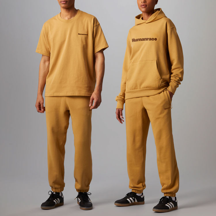 Спортивные брюки adidas x Pharrell Humanrace Small Logo Sweatpants 'Tan', желто-коричневый — фото 3
