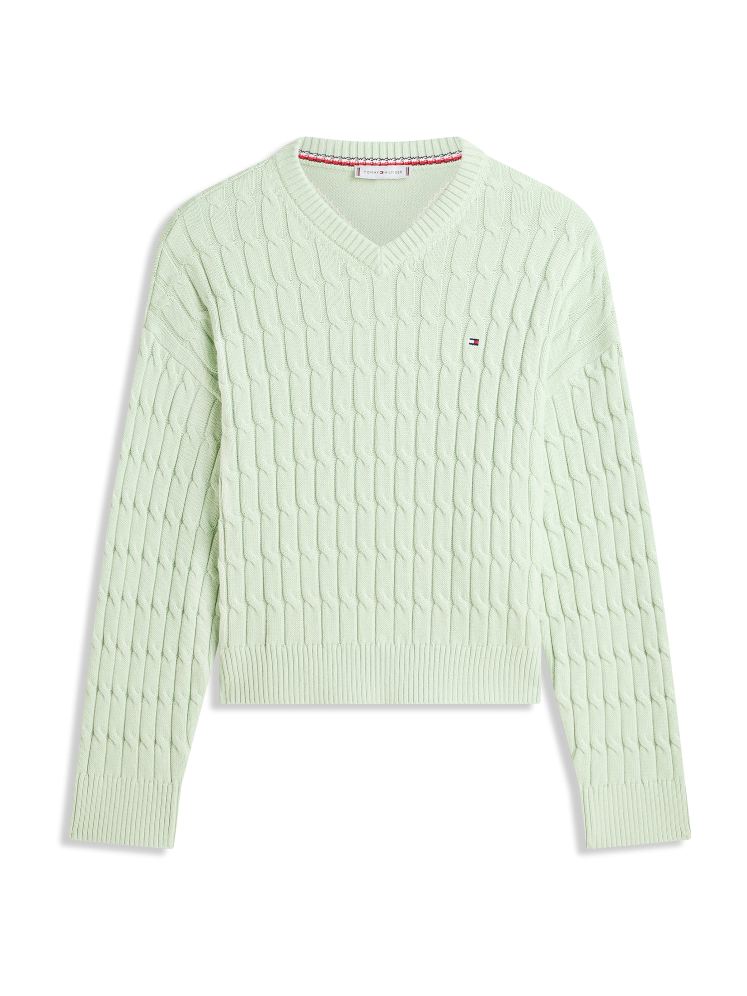 

TOMMY HILFIGER Свитер в светло-зеленом цвете