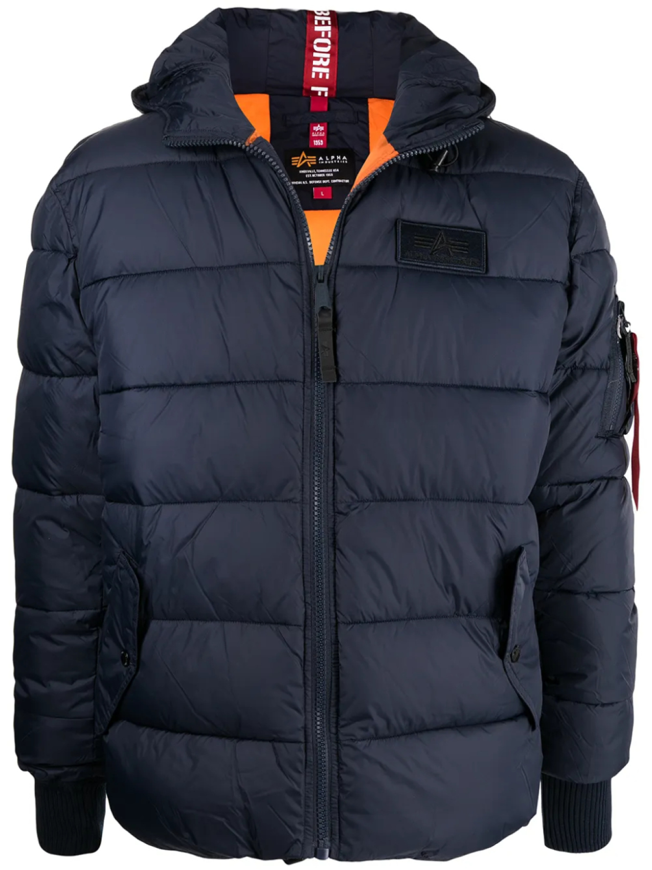 

Alpha Industries пуховик с логотипом, черный