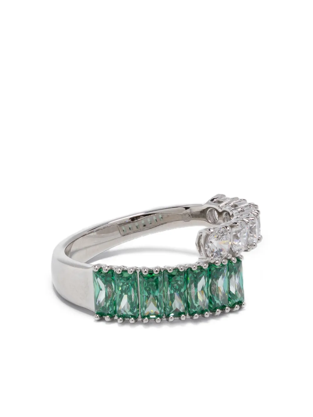 

Кольцо Matrix с изумрудом Swarovski, серебяный