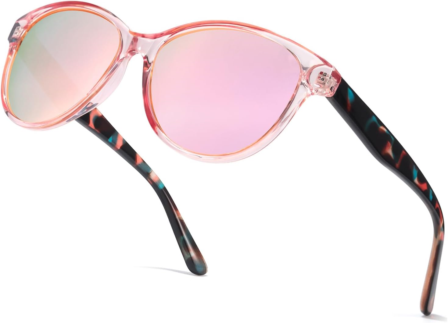 

Поляризованные солнцезащитные очки LVIOE «кошачий глаз» для женщин, модные классические ретро-очки с защитой от УФ-излучения UV400, для вождения, рыбалки, LS8091, A05 Pink Blue Tor/Pink