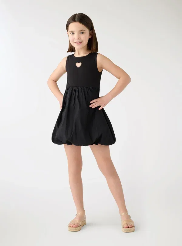 Платье хлопковое Day Dress Terranova, черный