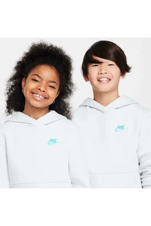 Детское худи для девочек хлопковая Nike, Sky-Blue — фото 3