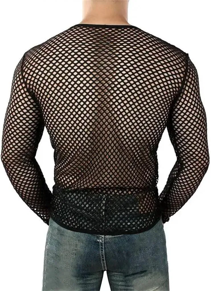 Мужская футболка с прозрачной сеткой O-Neck Long Sleeve, 1 — фото 2