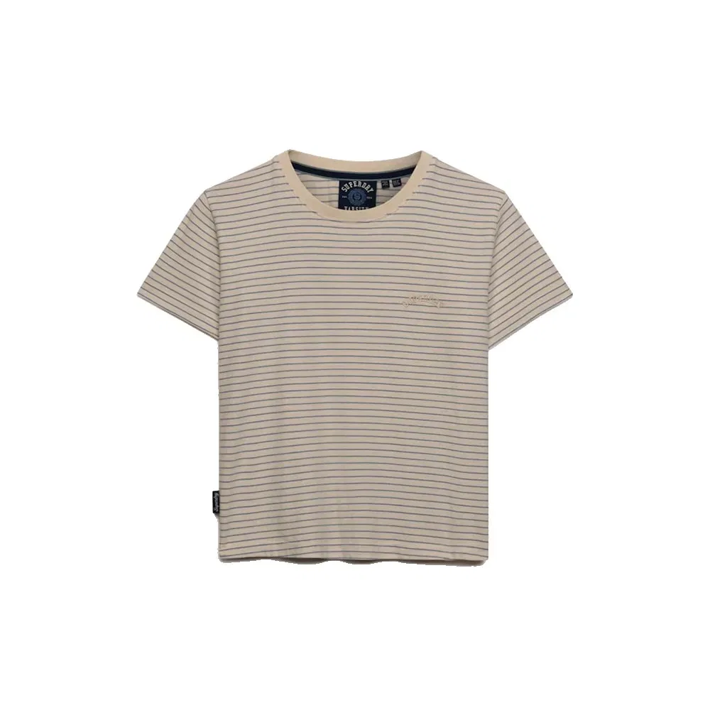 Футболка с коротким рукавом Superdry Essential Logo Str Fitted, бежевый — фото 3