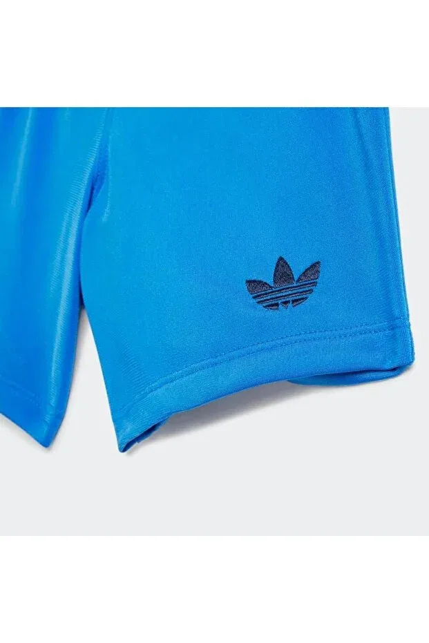Детский спортивный комплект для девочек с коротким рукавом Adidas, Blue — фото 4