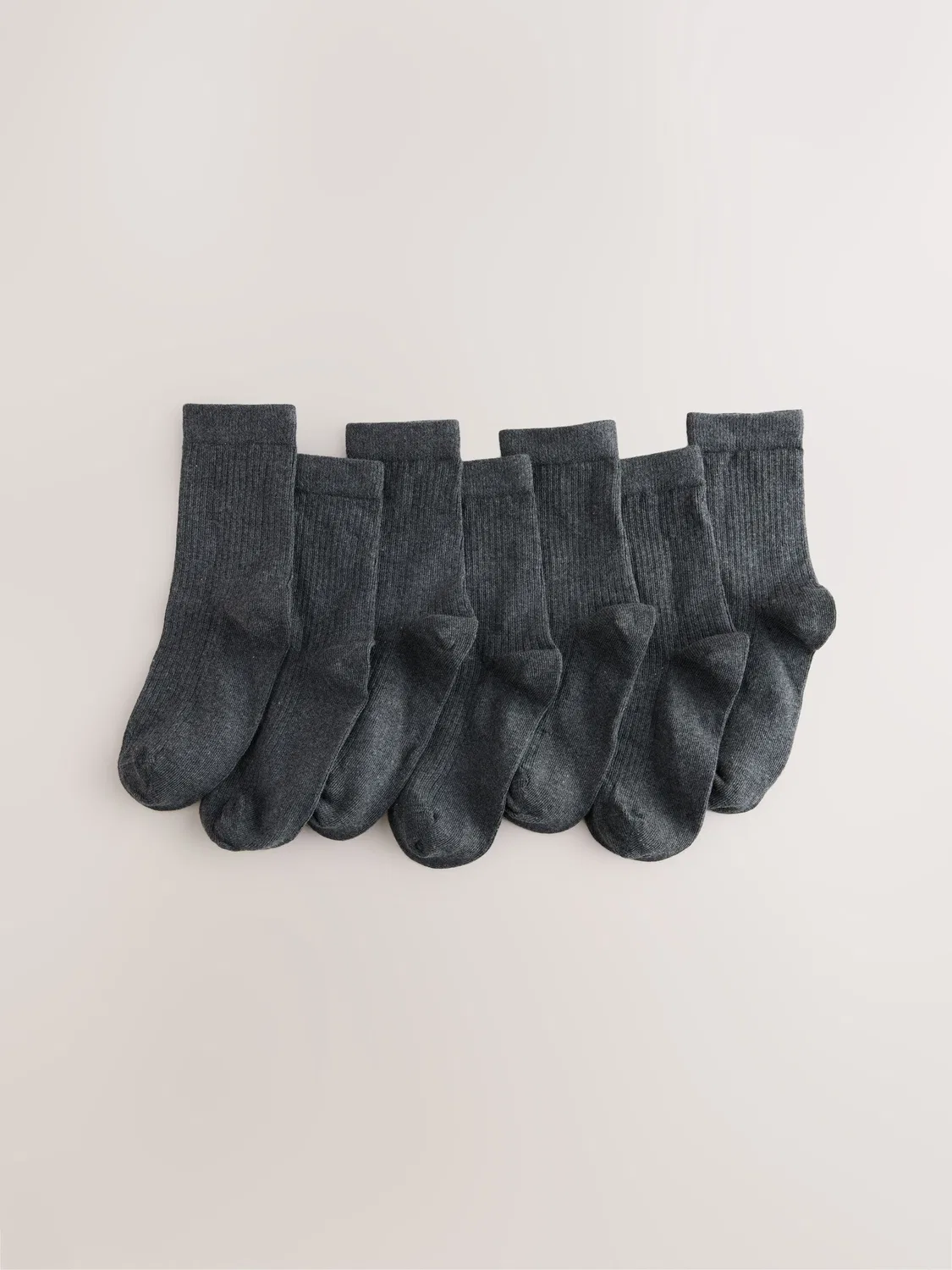 Носки детские 7 пар, Grey Ribbed Next, серый