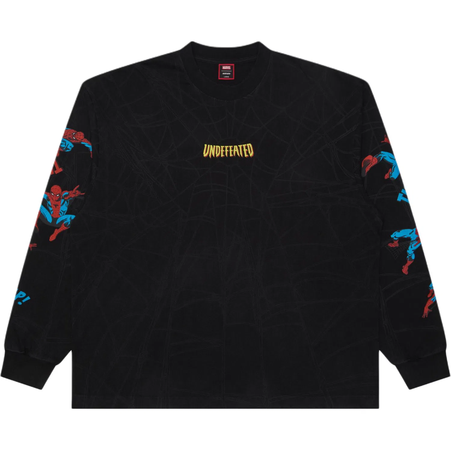 Детская футболка с принтом Spider Man Collaboration Collection UNDEFEATED, черный