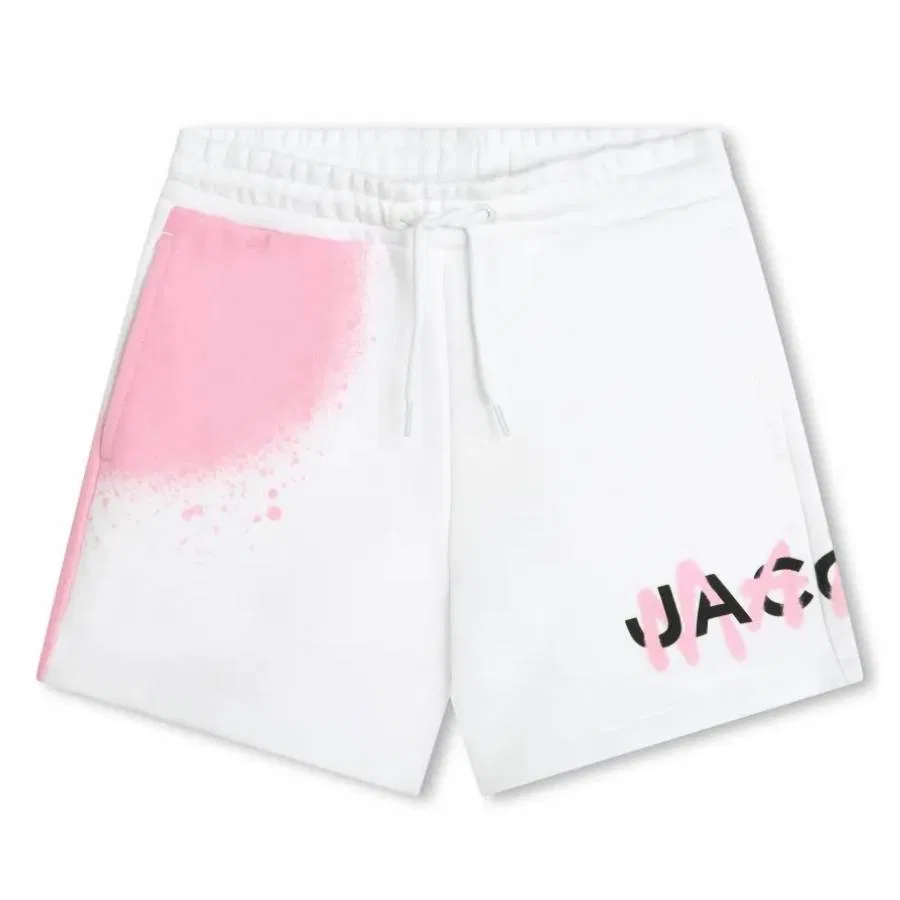 Шорты с принтом Spray Paint Logo Little Marc Jacobs, White