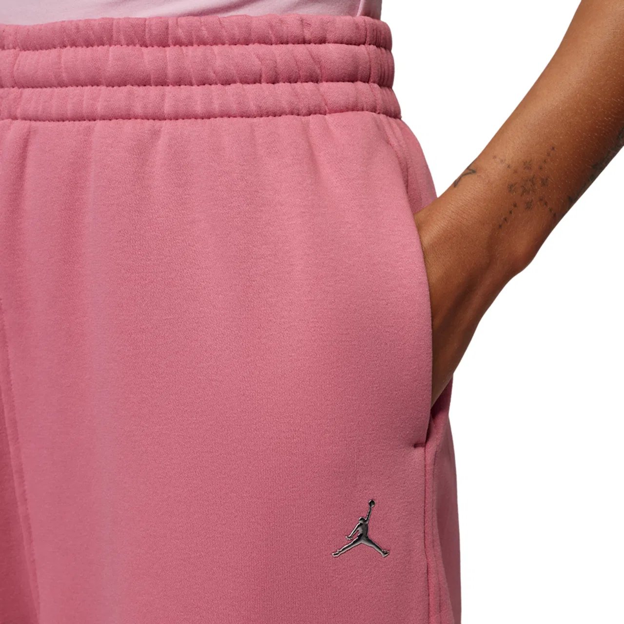 Женские брюки с широкой штаниной из футера Jordan Brooklyn Fleece, Jordan, Desert Berry — фото 4