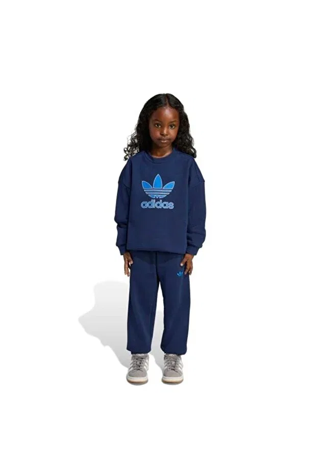 Детский спортивный костюм для девочек с принтом Adidas, Blue — фото 4