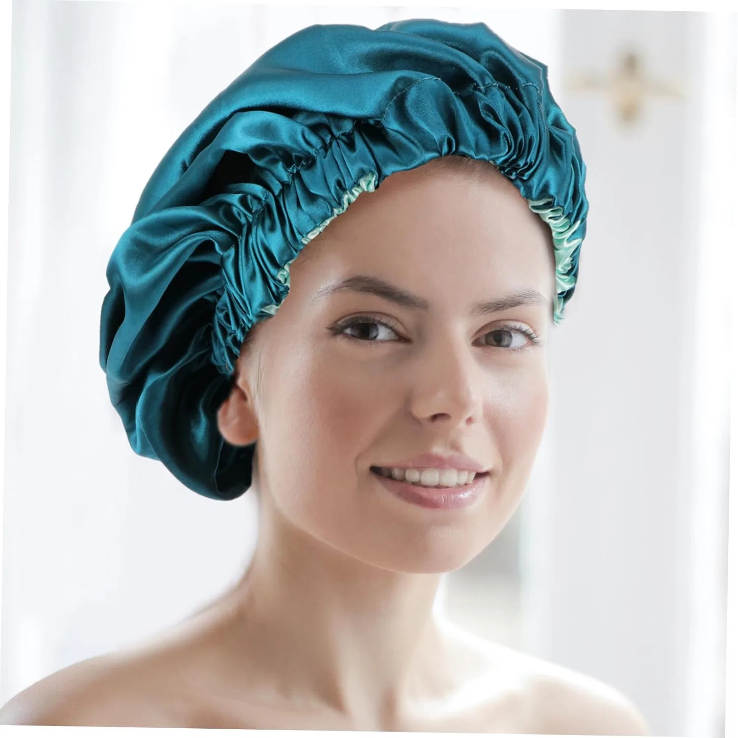 Шапочка для душа двойная из сатина, Healeved, 3 шт, 28x25x9 см — фото 4