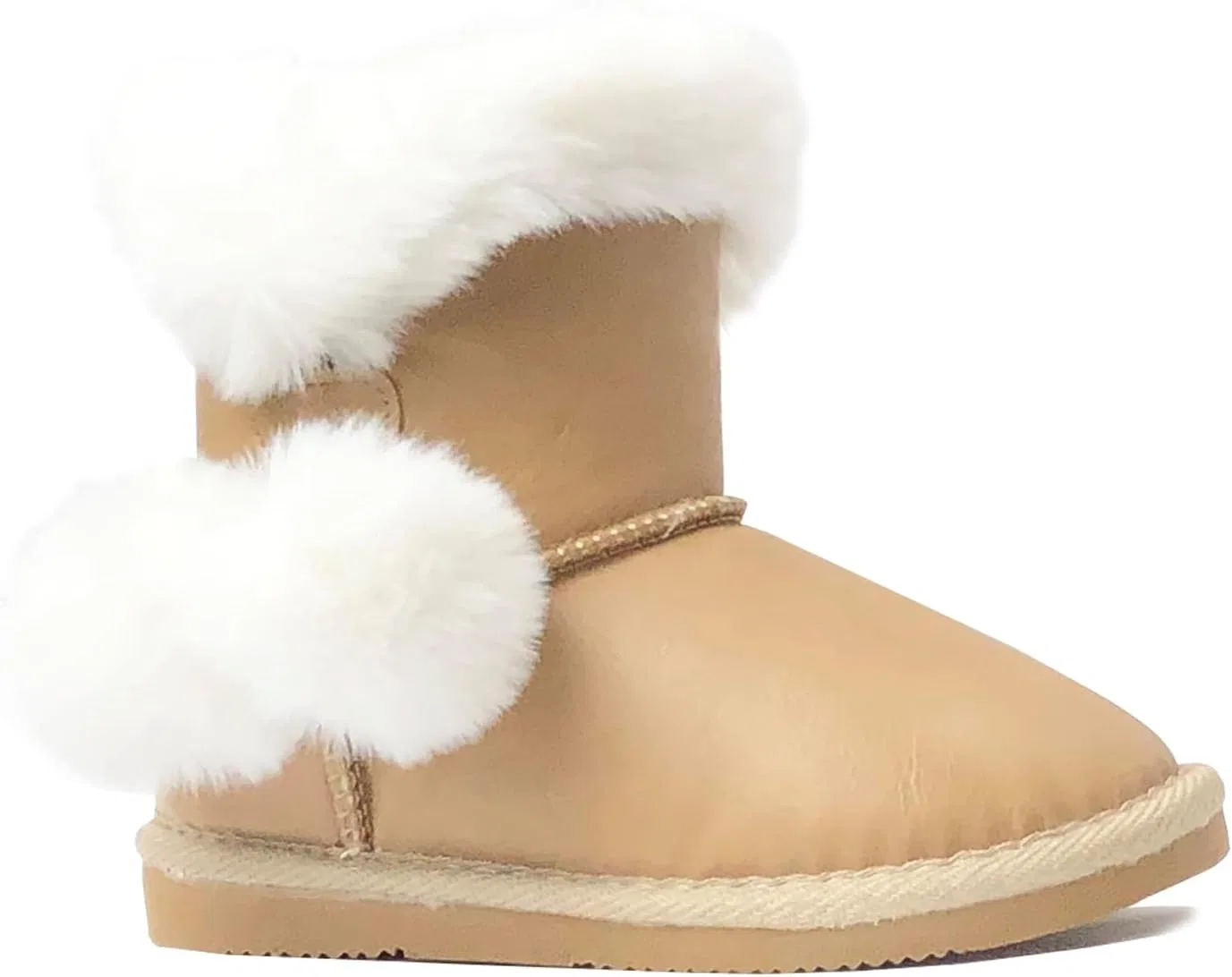 Детские сапоги для девочек с бантом-бабочкой REDVOLUTION, Beige