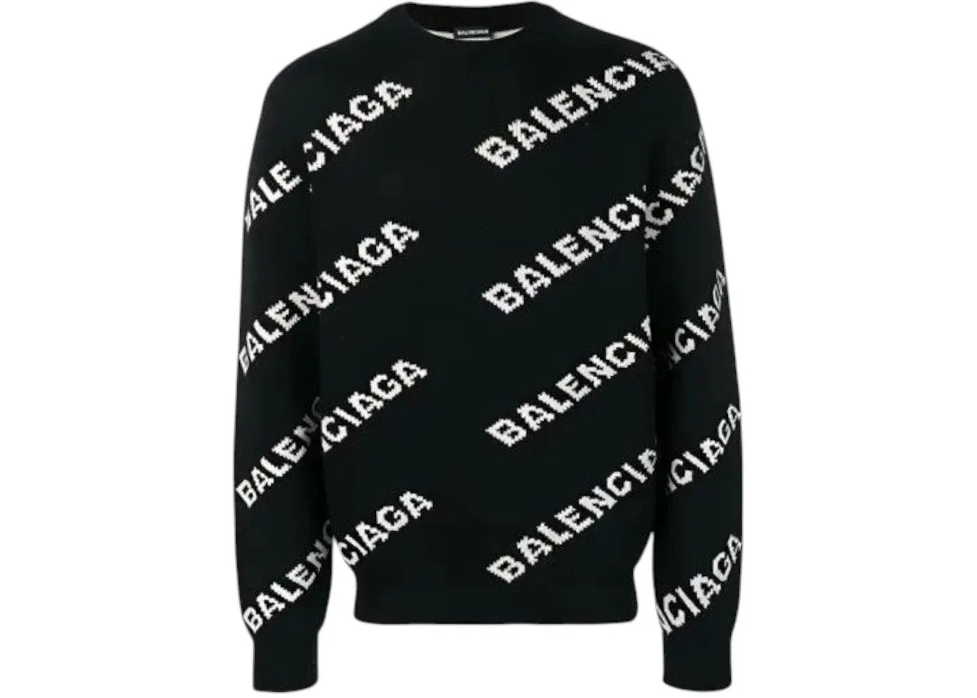 Мужской свитер с принтом Wool All Over Print Balenciaga, Black