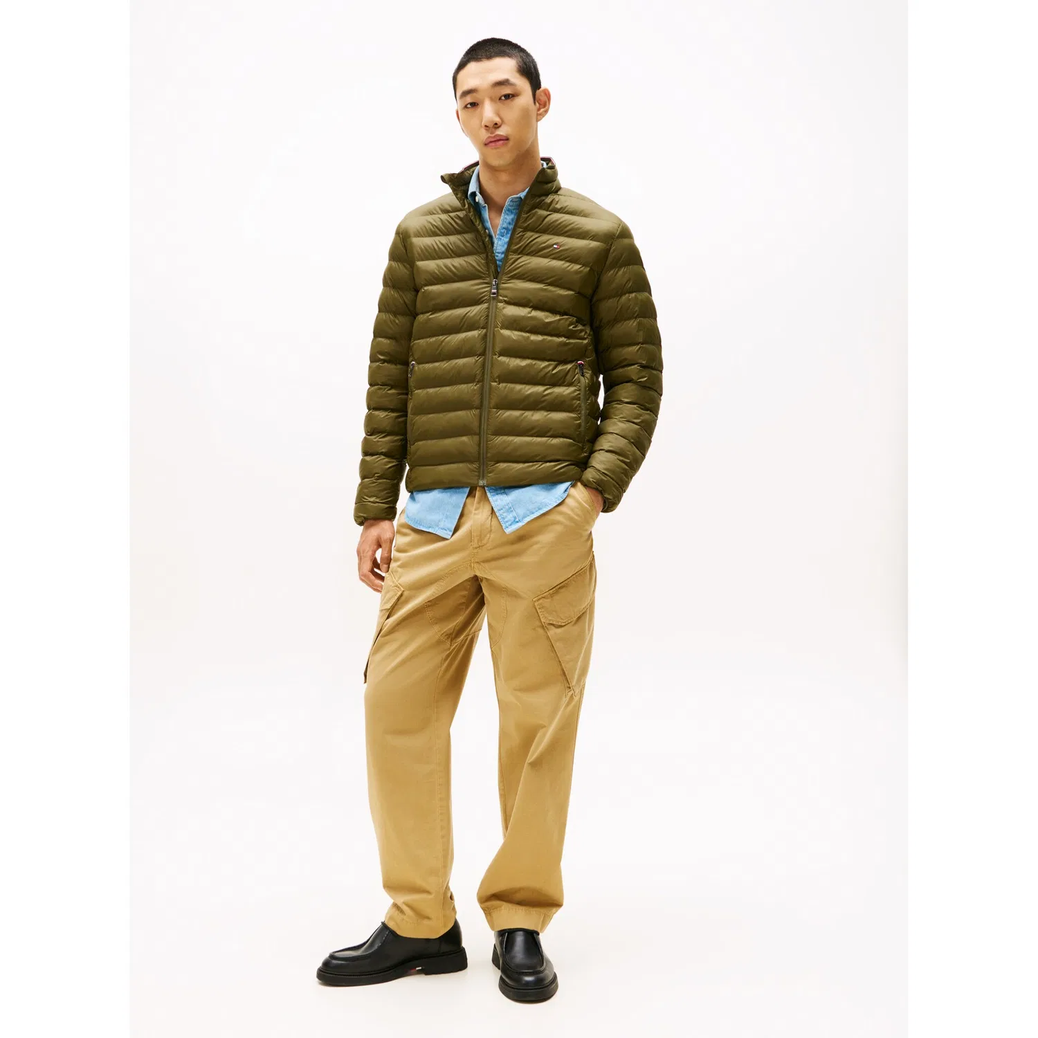 Мужская короткая стеганая куртка PACKABLE RECYCLED JACKET Tommy Hilfiger, Huntsman Green — фото 3