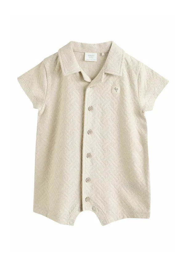 Комплект из 2 комбинезонов, хлопок, Regular fit rompers 2 pack, Next, neutral khaki, хаки — фото 3