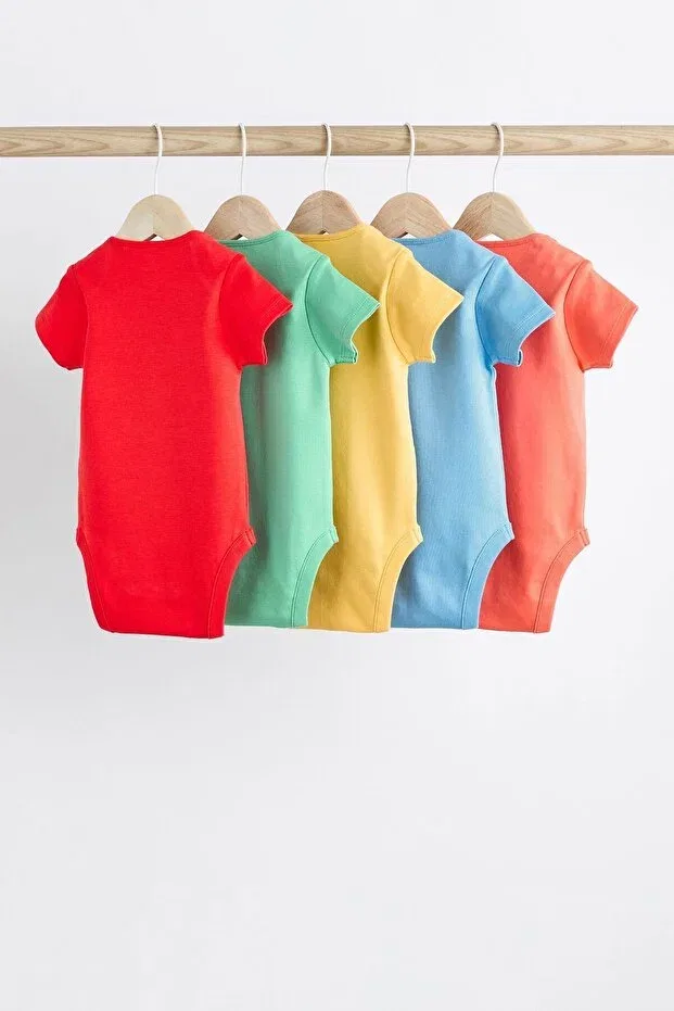 Детский комплект боди для девочек хлопковый 5Piece cotton bodysuit set Next Baby, Multicolor — фото 2