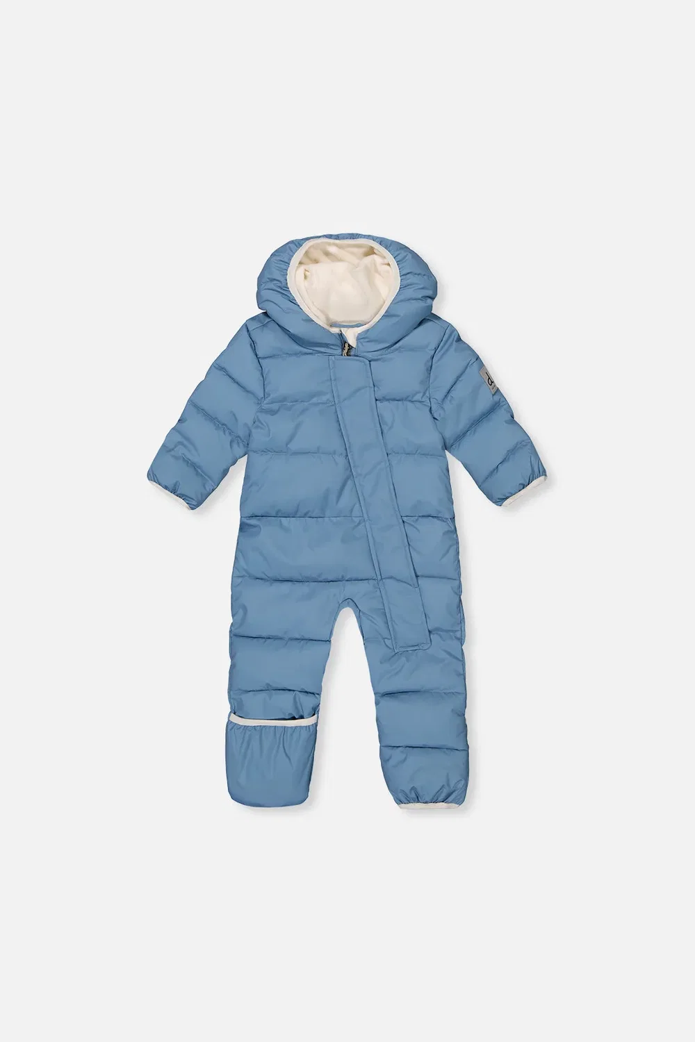 Детский зимний комбинезон для мальчиков утепленный с капюшоном Baby Cloud One Piece Snowsuit Deux par Deux, Blue Grey
