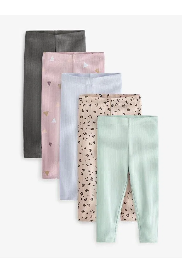 Детский комплект леггинсов для девочек ребристый Next Baby, Multicolor
