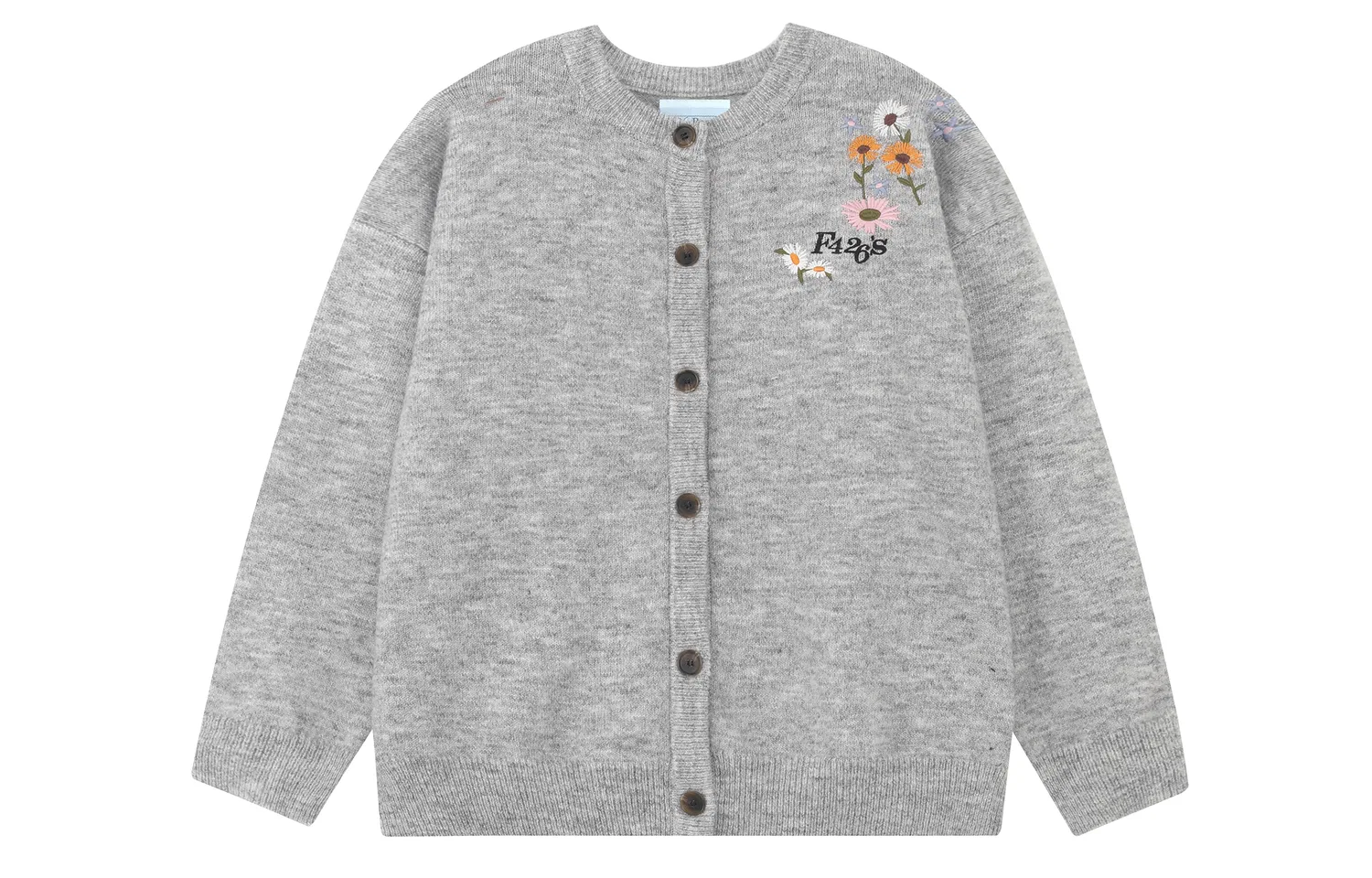 Детский кардиган с круглым вырезом Heather Gray F426