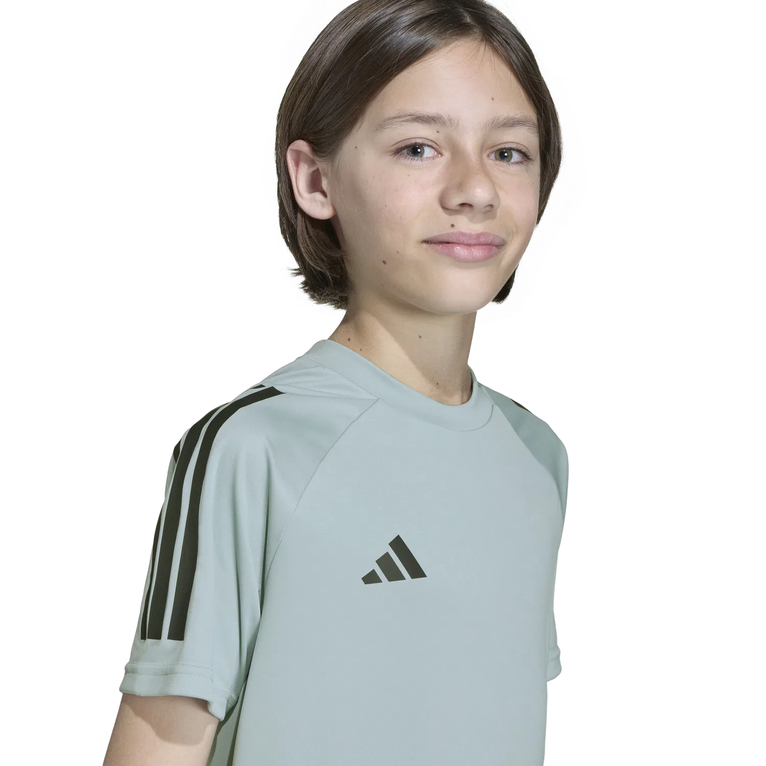 Детская спортивная футболка Adidas, цвет Turquoise — фото 3