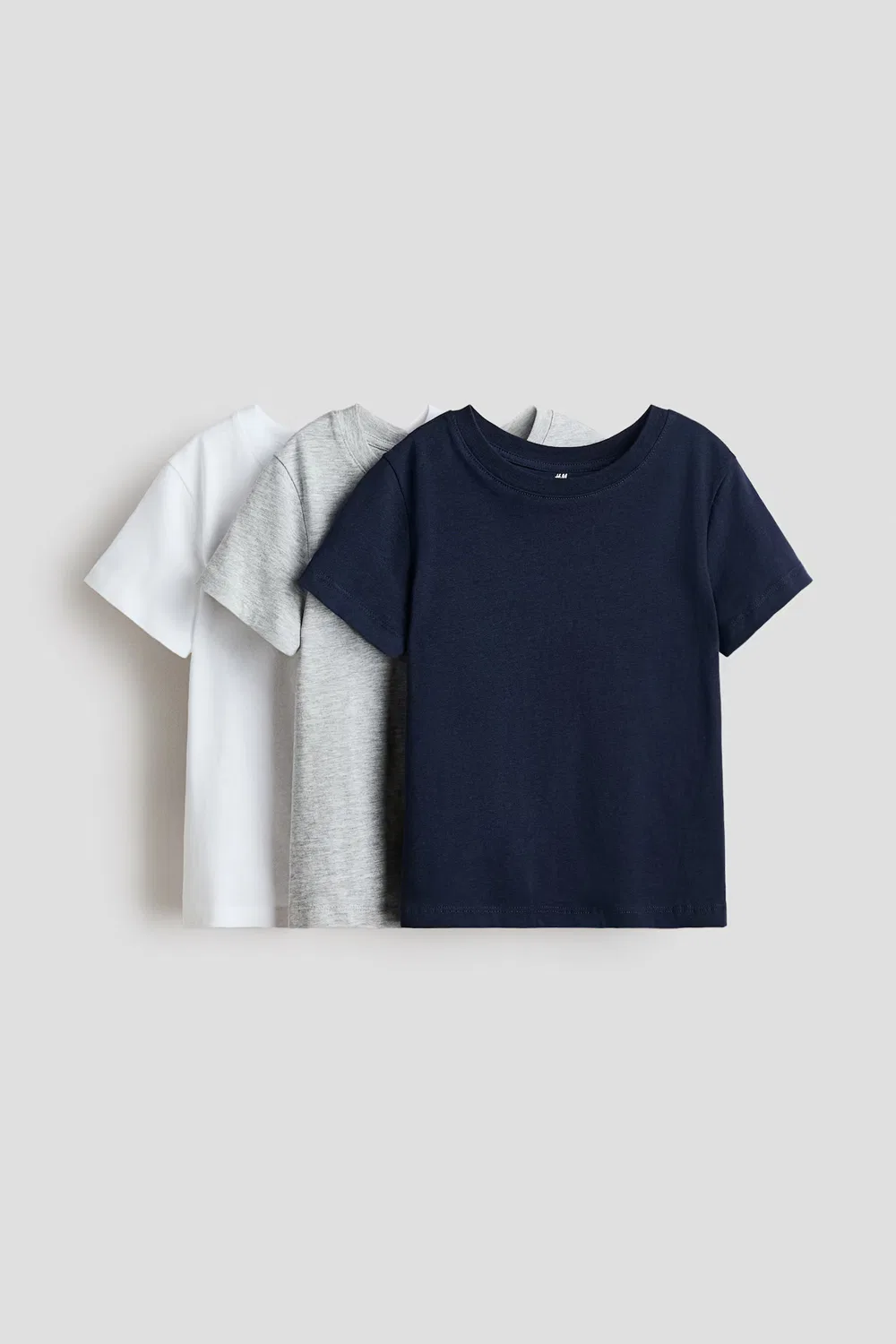Набор из 3 хлопковых футболок H&M, Marineblau/Weiß