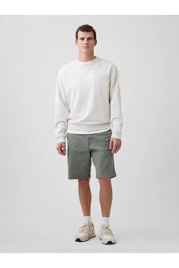 Мужские шорты хлопковые Plain Gap, Green-027