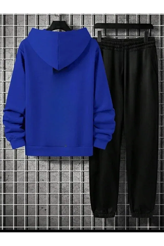 Детский комплект из худи и брюк с принтом Bear Part Label Ss Sinser, Blue - Black — фото 4